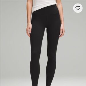 Used Lululemon align high rise pant 28” Olive Green color